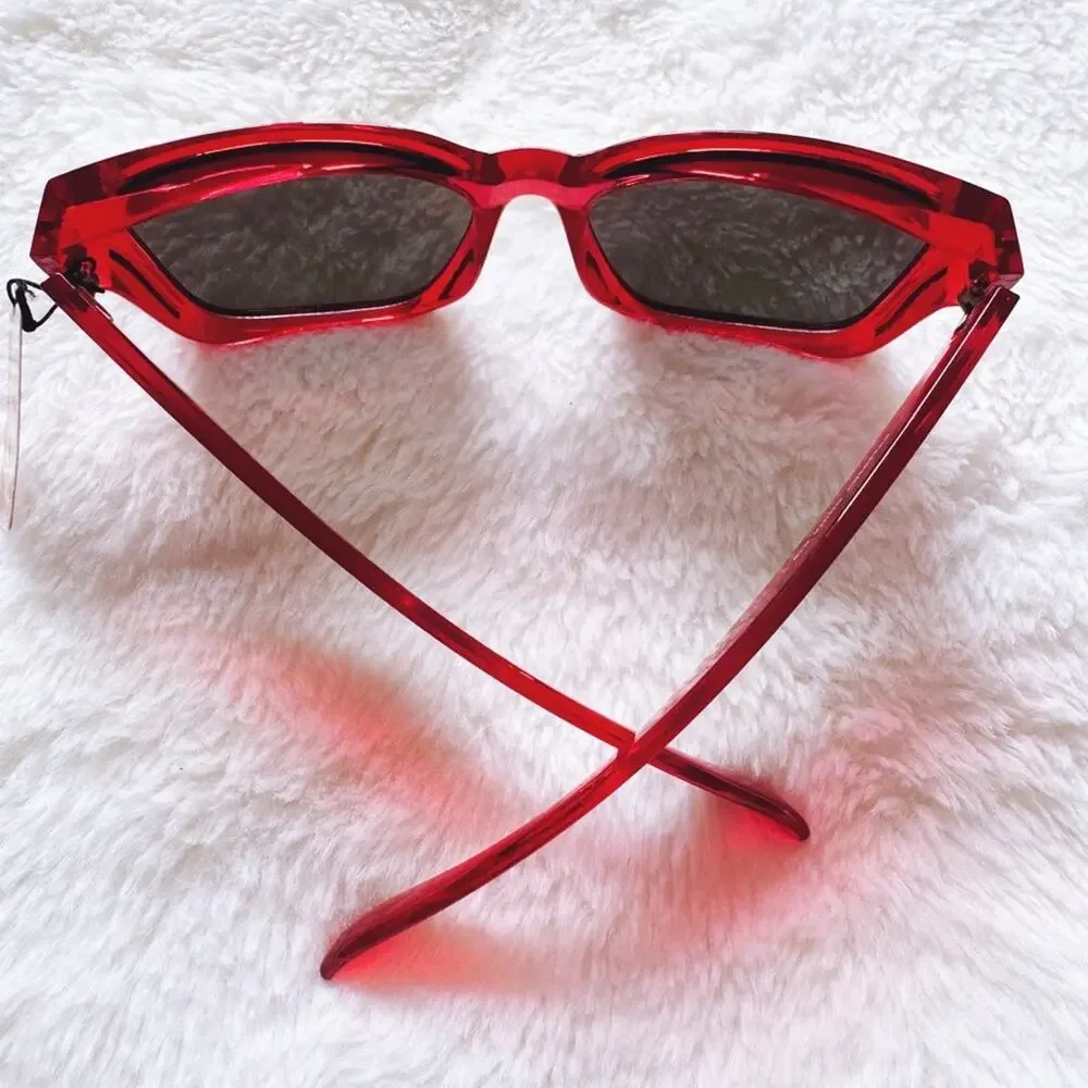 Cedric Bright Red Mirrored Sunglasses